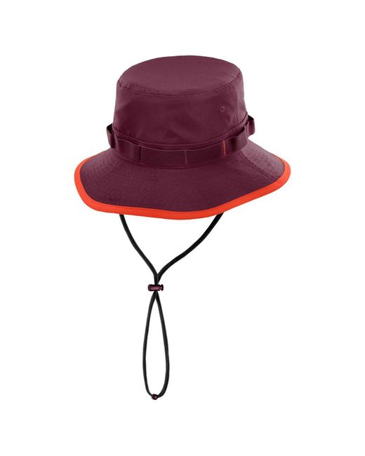 Nike Purple Virginia Tech Hokies 2024 Sideline Apex Performance Boonie Bucket Hat for men