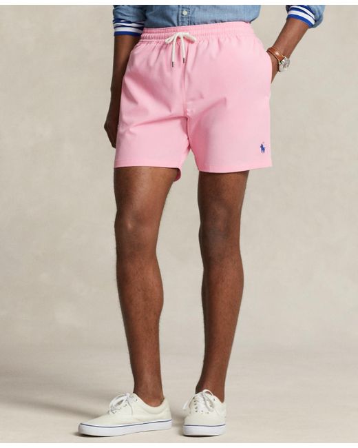 Polo Ralph Lauren Pink Mesh-lined Swim Trunks for men