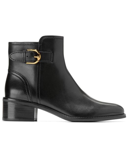 Cole Haan Black Hanover Block Heel Booties