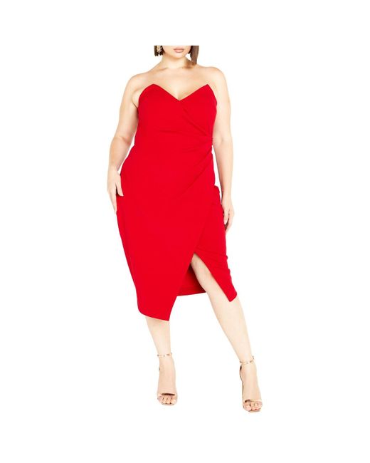 City Chic Red Plus Size Luisa Dress
