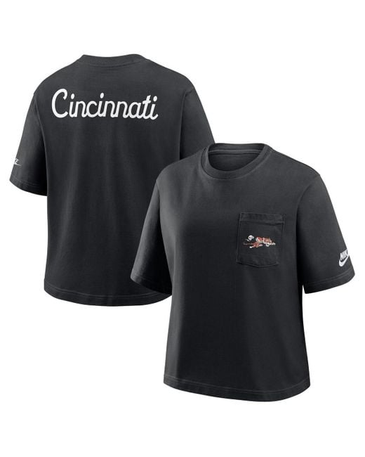 Nike Black Cincinnati Bengals Rewind Pocket Boxy T-shirt