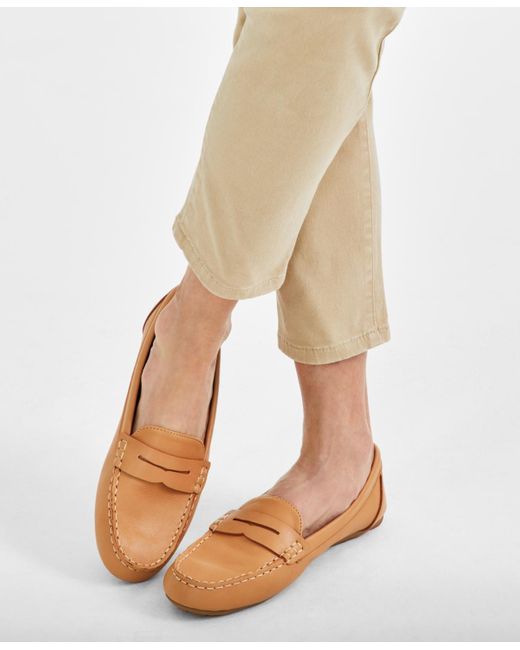 Style & Co. Brown Serafinaa Driver Penny Loafers