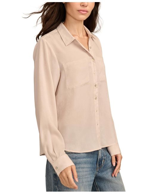 Lucky Brand Natural Hammered-satin Button-down Shirt