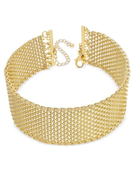 Wide gold choker necklace deals