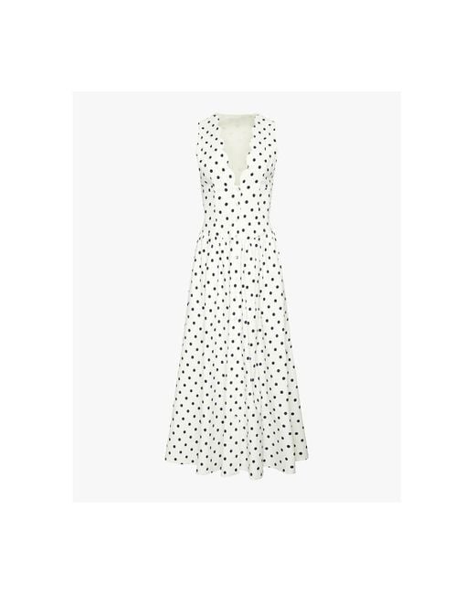 WeWoreWhat White Button Front Scallop Dress