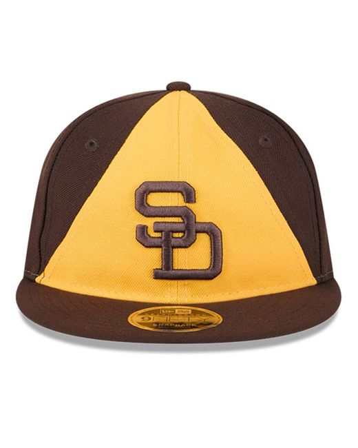 KTZ Multicolor Brown/gold San Diego Padres Baseball Hall Of Fame Retro Crown 9fifty Adjustable Hat for men