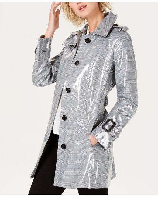 london fog grey trench coat