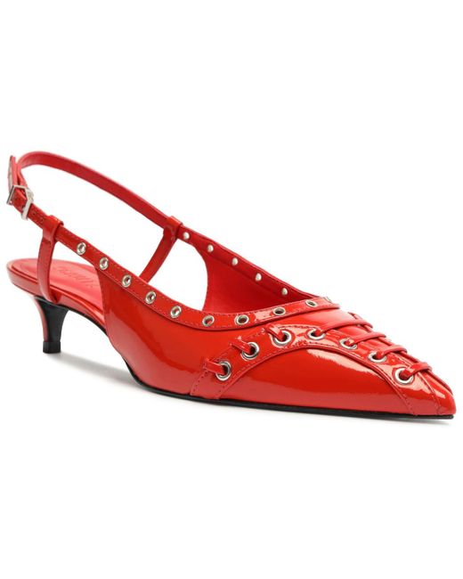 SCHUTZ SHOES Red Ruth Mid-pointed Toe Pumps