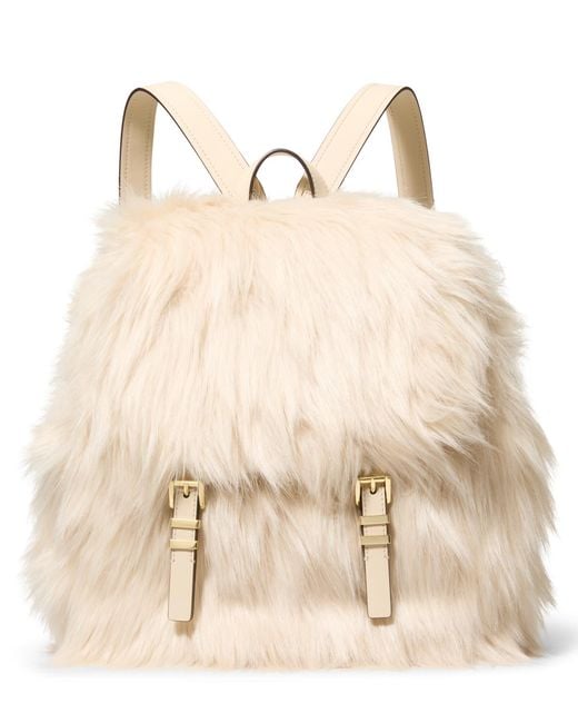 MICHAEL Michael Kors Natural Quinn Medium Flap Backpack