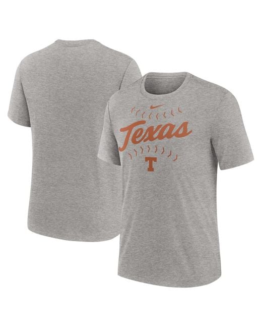 Nike Gray Texas Longhorns Campus Local Tri-blend T-shirt for men