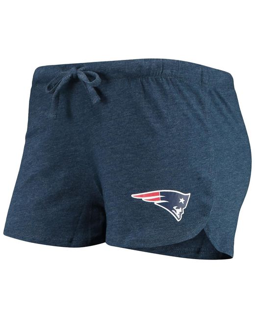 Concepts Sport Blue New England Patriots Meter Knit Long Sleeve Raglan Top And Shorts Sleep Set