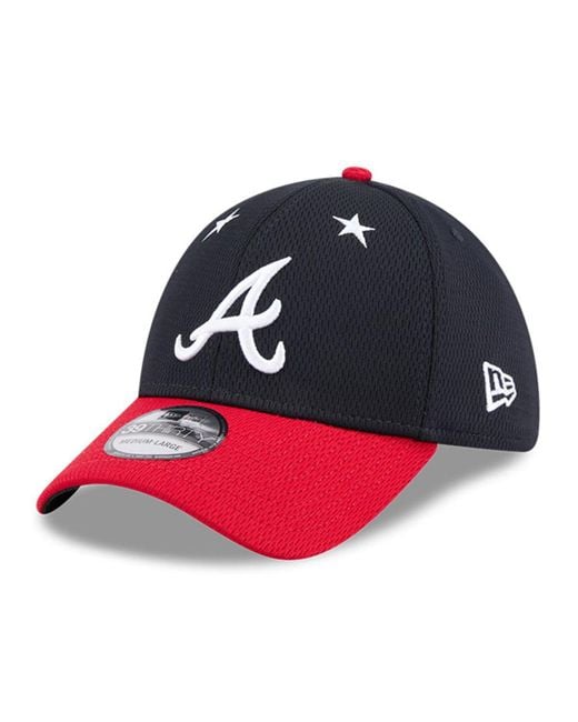 KTZ Blue Navy/red Atlanta Braves 2025 Mlb All-star Game 39thirty Flex Hat for men