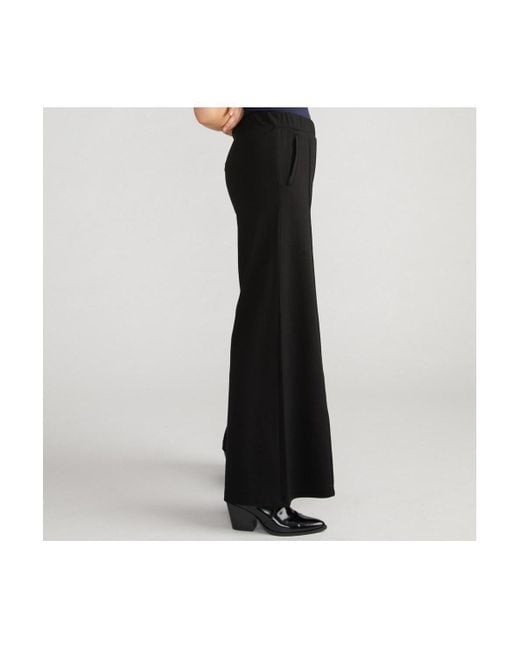 UNIVERSAL STANDARD Black Plus Pam Pintuck Wide Leg Ponte Pants