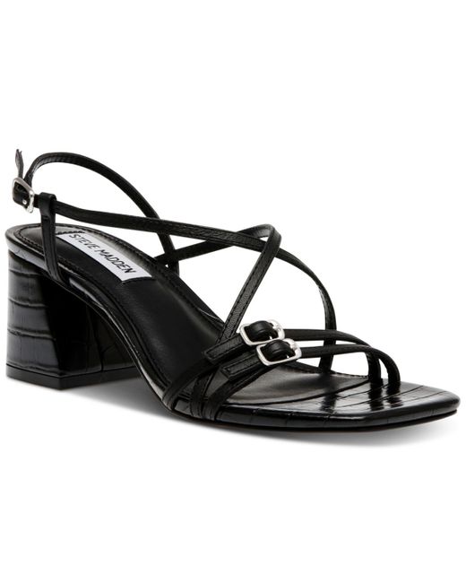 Steve madden block heel black sale