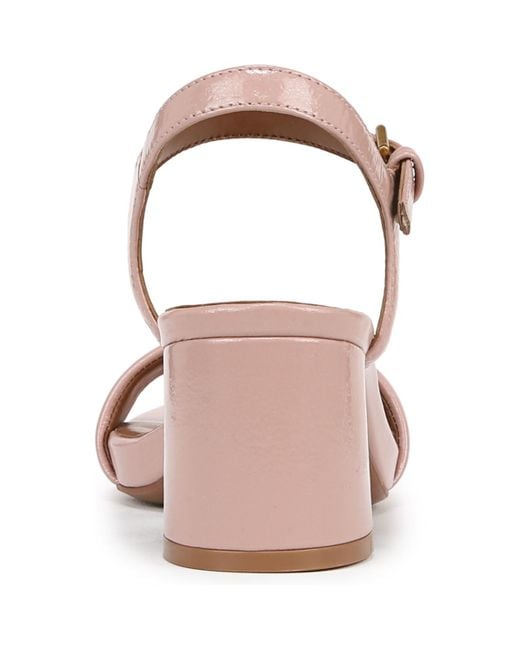 Naturalizer Pink Izzy Block Heel Ankle Strap Dress Sandals