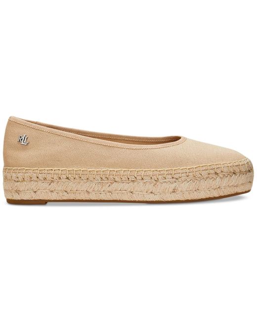 Ralph Lauren Natural Luize Espadrille Ballet Flats