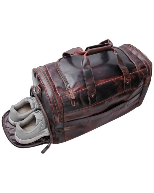 Mancini Brown Large Duffle Bag for men