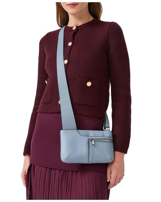 Radley Purple Pockets Icon Mini Zip Top Crossbody Bag