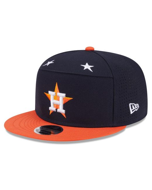 KTZ Blue Navy/orange Houston Astros 2025 Mlb All-star Game Side Patch 9fifty Snapback Hat for men