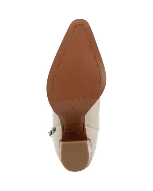 Franco Sarto White Jaxon Pointed Toe Western Boots