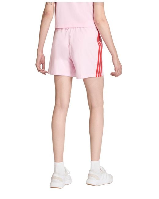 Adidas Pink Essential Drawstring Pull-on Shorts