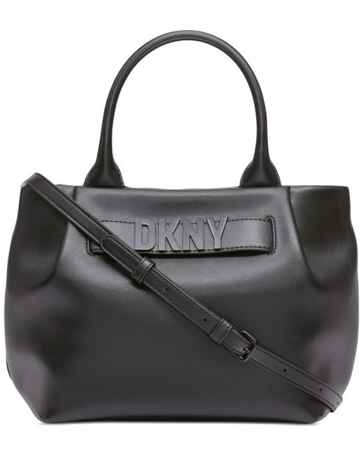 DKNY Black Pilar Medium Leather Satchel