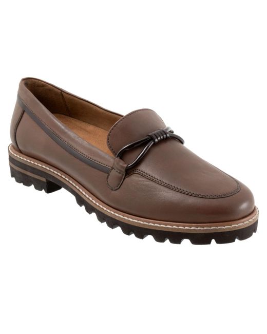 Trotters Brown Fiora Flat