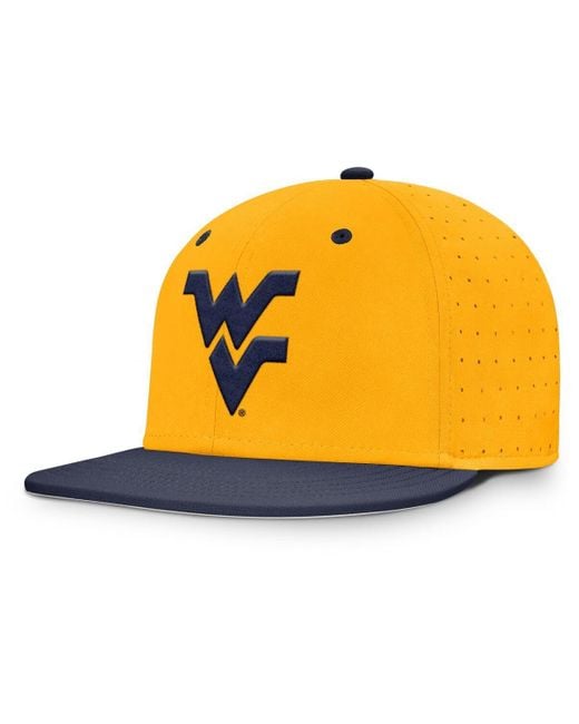 Nike Yellow West Virginia Mountaineers On-field Dugout True Performance Fitted Hat for men