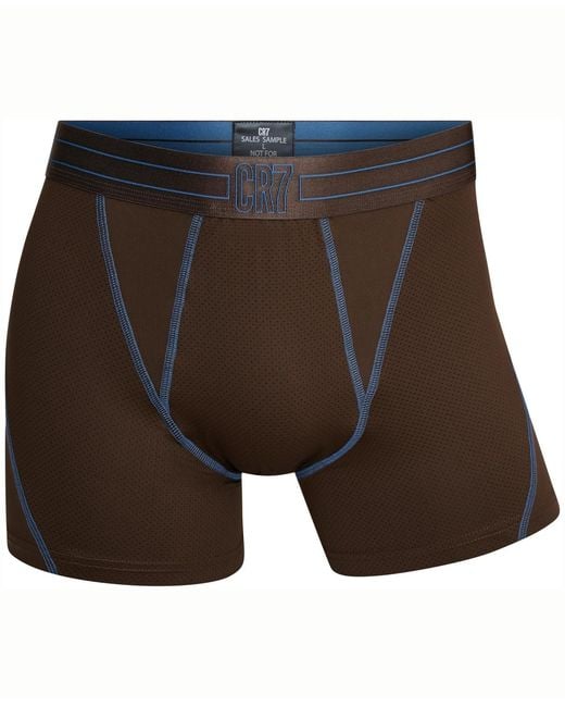 Cr7 Blue Micro-mesh Trunks for men