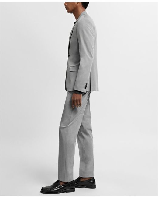 Mango Black Stretch Fabric Super Slim-fit Suit Pants