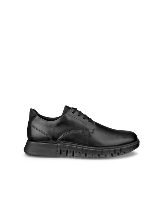 Ecco Black Gruuv Hybrid Plain Toe Derby Shoe for men