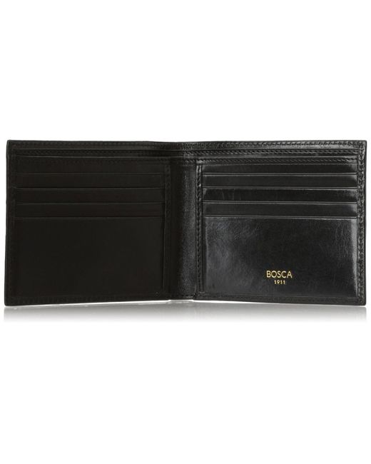 Bosca Black 8 Pocket Wallet for men