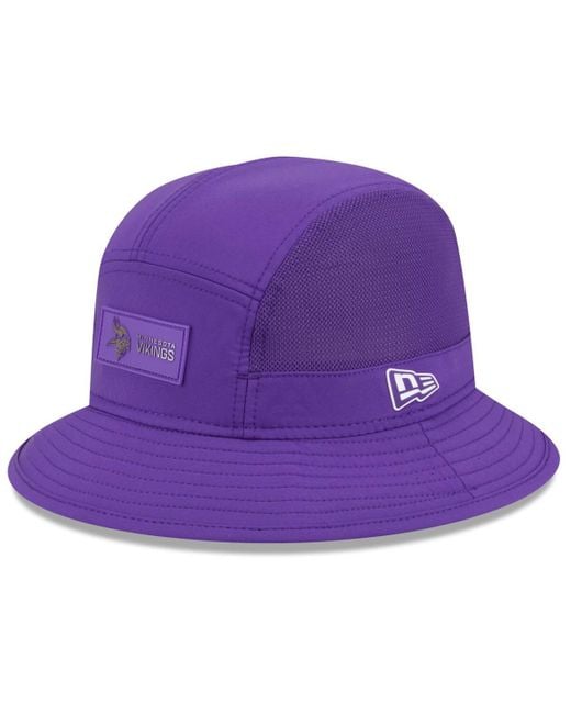 KTZ Purple Minnesota Vikings 2025 Sideline Bucket Hat for men