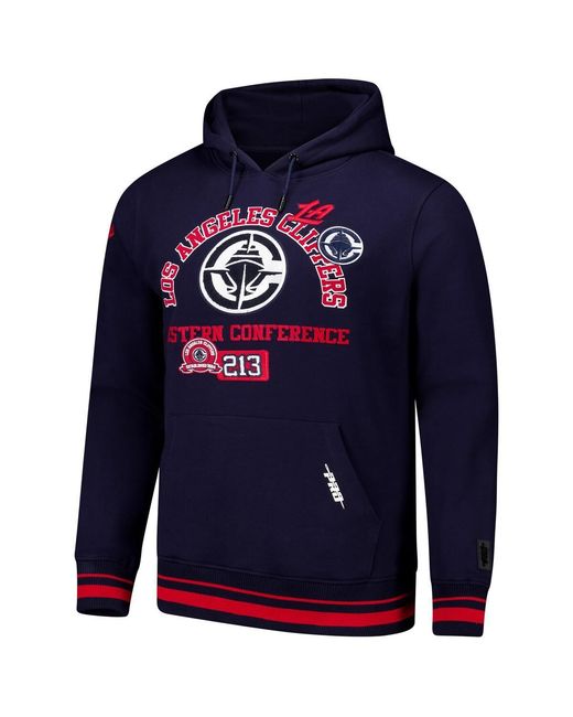 Pro Standard Blue La Clippers Area Code Pullover Hoodie