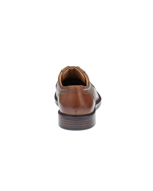 Johnston & Murphy Brown Mason Cap Toe Shoes for men