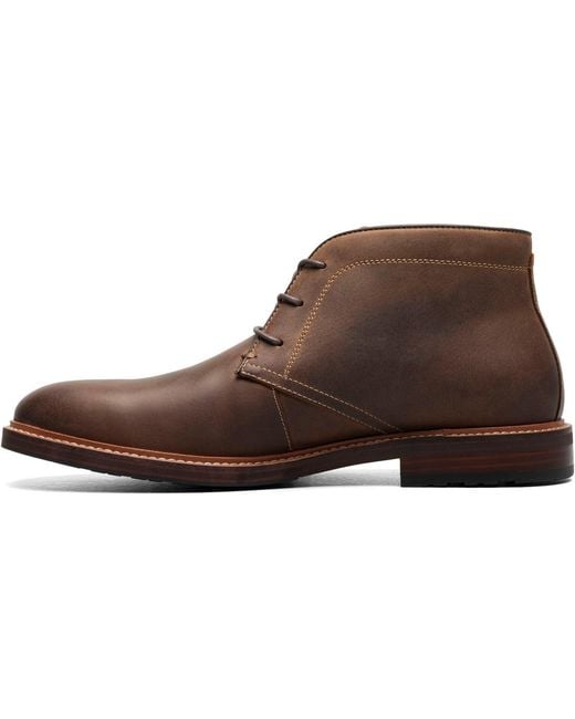 Florsheim Brown Anthem Plain Toe Chukka Boot for men