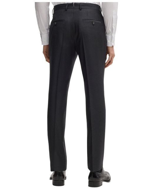 Boss Black Boss By Virgin Wool Slim-fit Trousers for men