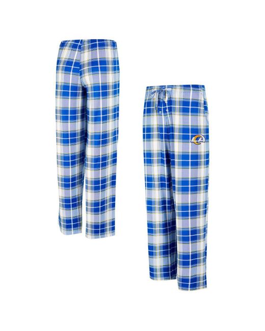 Concepts Sport Blue Royal Los Angeles Rams Ashford Plaid Knit Pants