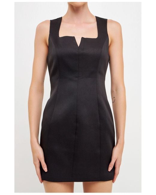 Endless Rose Structured Mini Dress in Black Lyst
