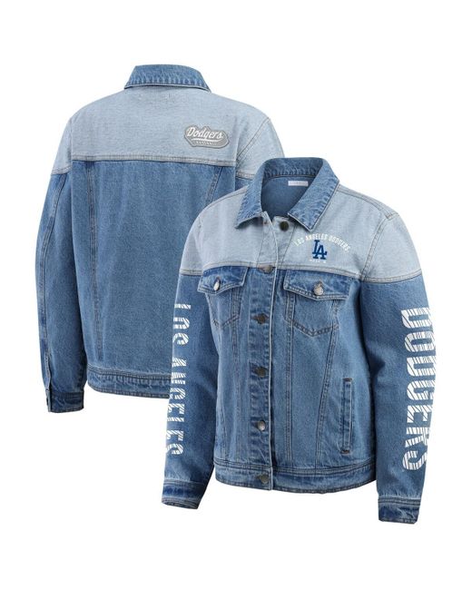 WEAR by Erin Andrews Blue Los Angeles Dodgers Full-button Denim Jacket