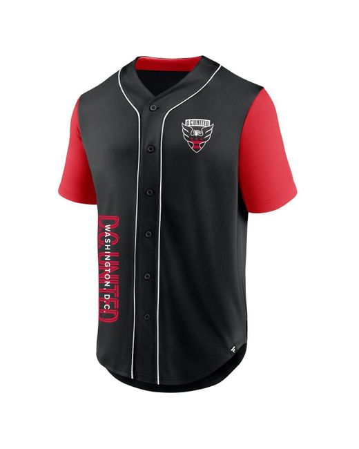 Fanatics Branded Black D.c. United Balance Fashion Baseball Jersey for men