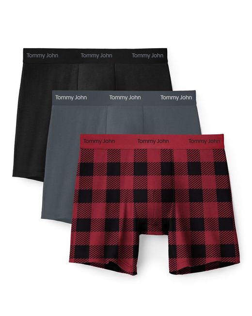 Tommy John Red 3-pack Tagless Boxer Briefs for men