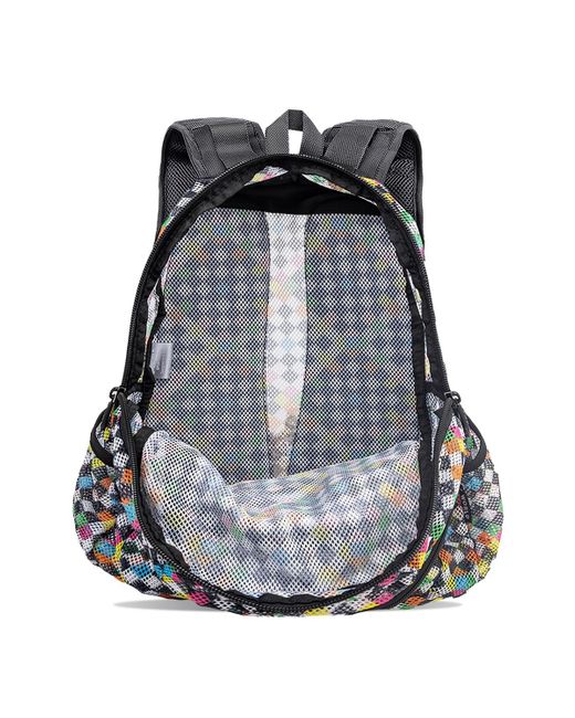 J World Blue Mesh See-through Backpack For School