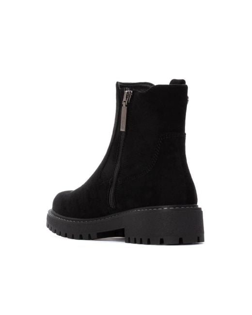 Xti Black Suede Ankle Booties Refresh Collection By