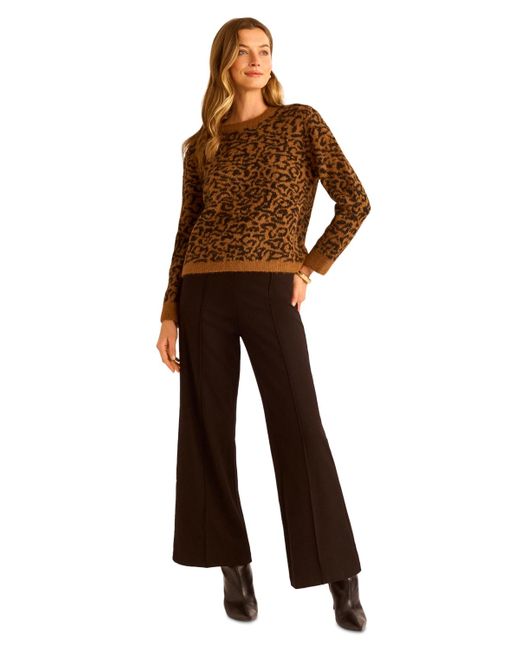 Amomento Women's Black Wool Wrap Pants wide-leg pants