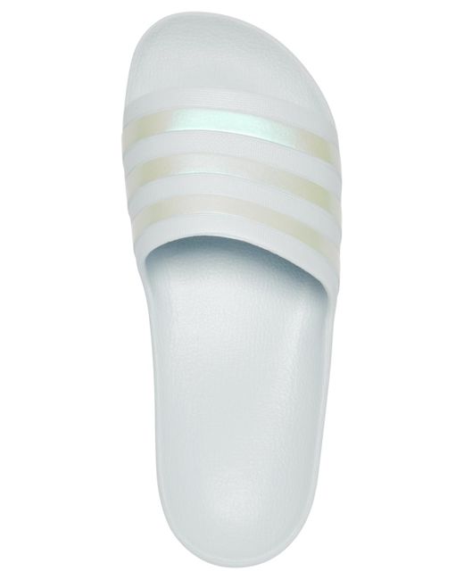 Adidas Gray Originals Adilette Aqua Slide Sandals From Finish Line