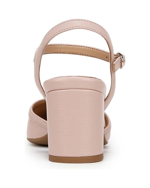 Naturalizer Pink Wave Square Toe Ankle Strap Pumps