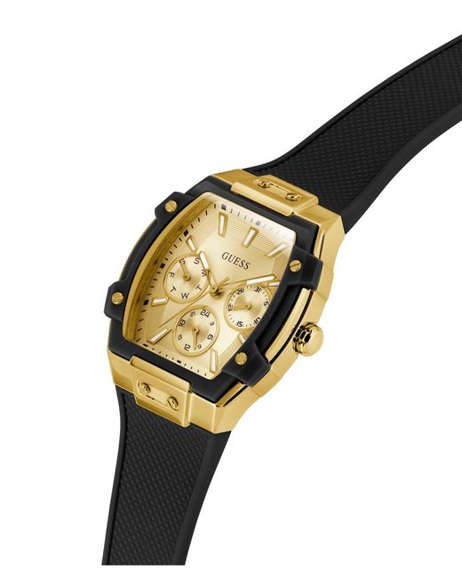 Guess Metallic Black Multi-function Watch
