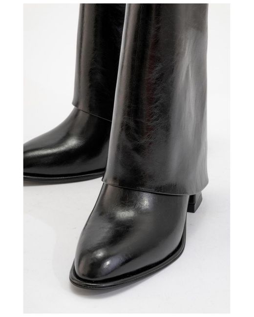 Prologue Shoes Black Ellas Chunky Heel Boot