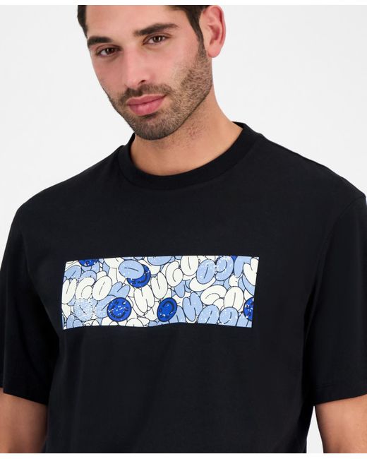 Boss Black Hugo By Nurix Short Sleeve Crewneck Abstract Logo Graphic T-shirt for men